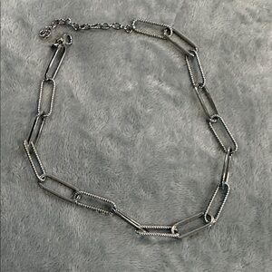 Melinda Maria Silver Paperclip Chain Necklace